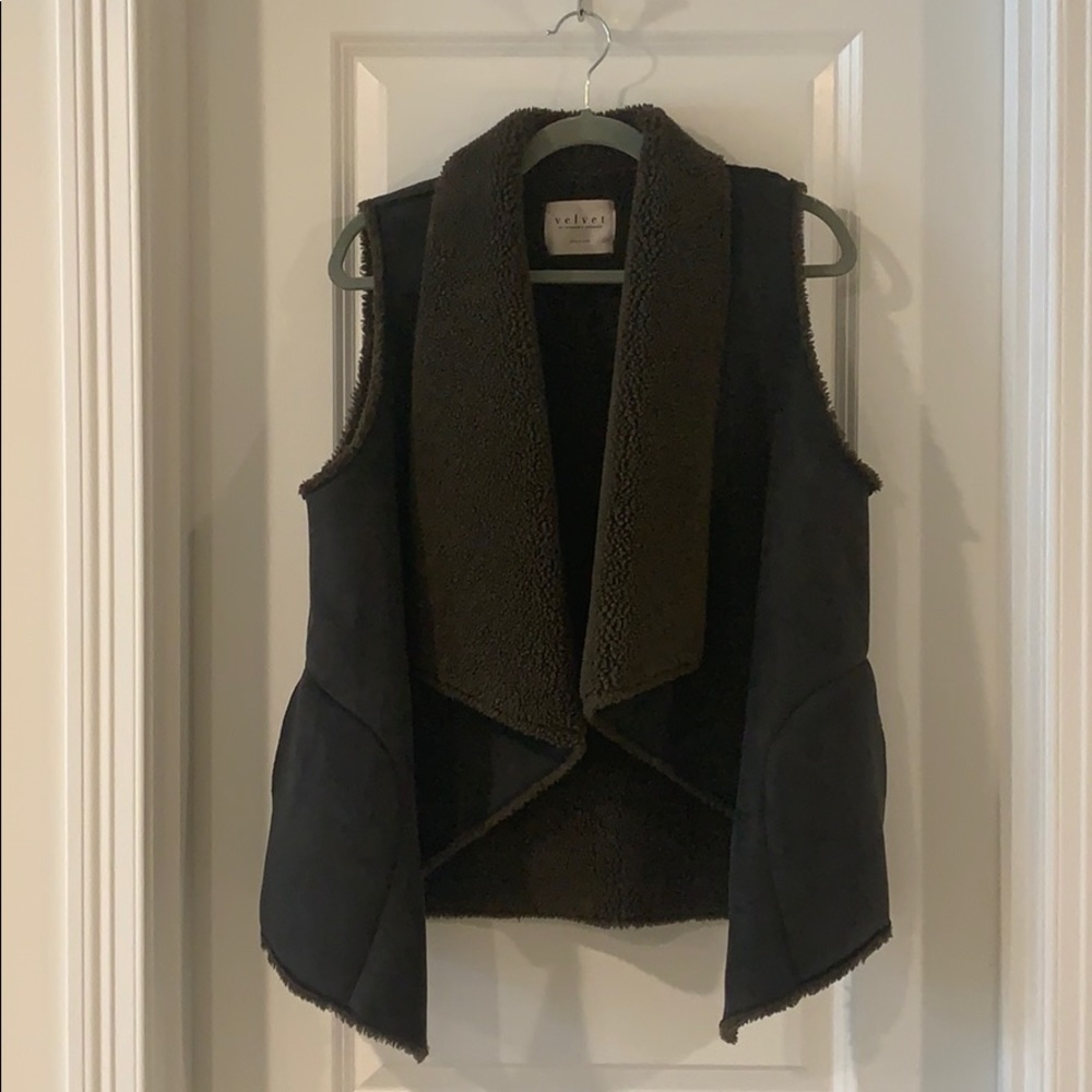 Brown furry vest